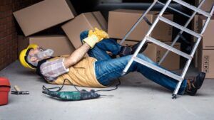 Old Man Falls from Ladder While Working
