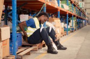 A warehouse worker pauses to rub his back after lifting heavy boxes. How much compensation you can get for a back injury at work depends on several things, like the severity of your injury, how long you are out of work, and whether other parties share liability.