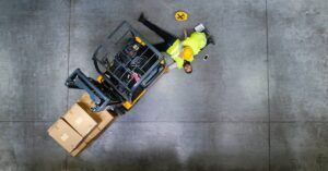 worker injured on the job by coworker operating a forklift